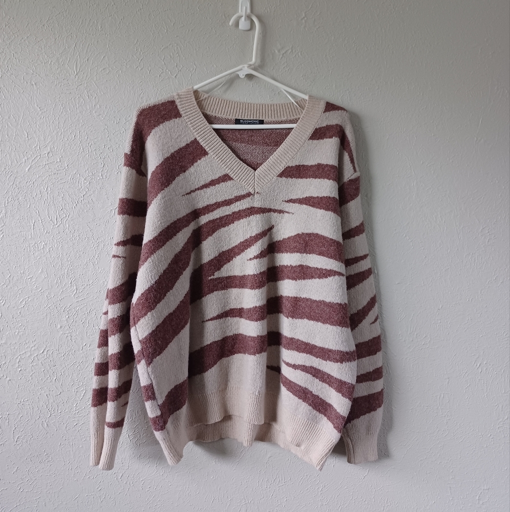 Bloom Chic V-Neck Sweater